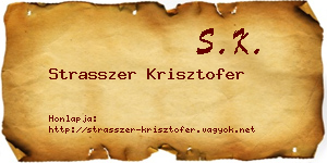 Strasszer Krisztofer névjegykártya