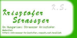 krisztofer strasszer business card